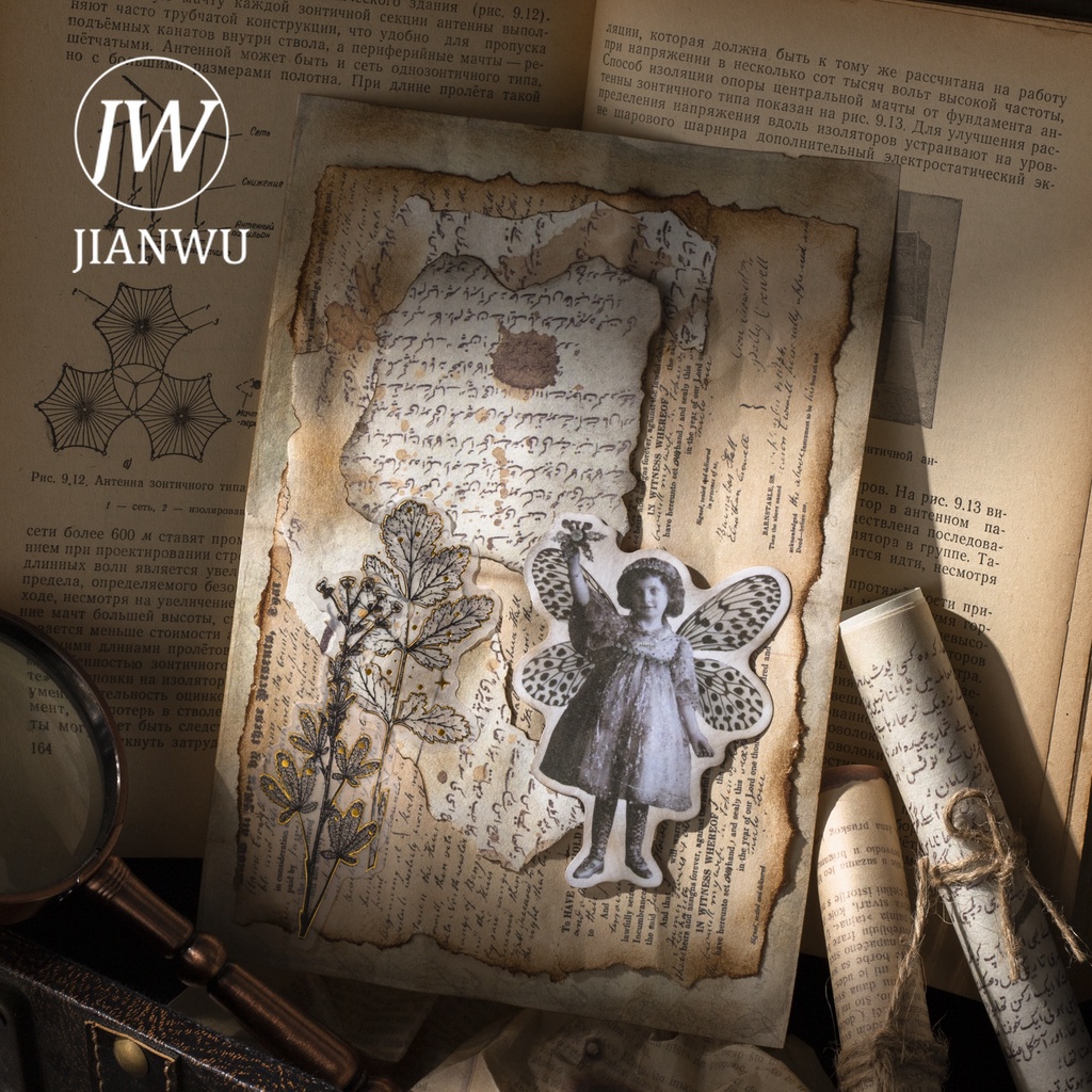 Set 30 Tờ Giấy Viết Chữ Tiếng Anh Phong Cách Vintage Sáng Tạo DIY