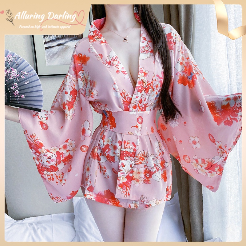 Bán Chạy Áo Choàng Tắm Kimono Cỡ Lớn Hình Thỏ Dễ Thương Quyến Rũ