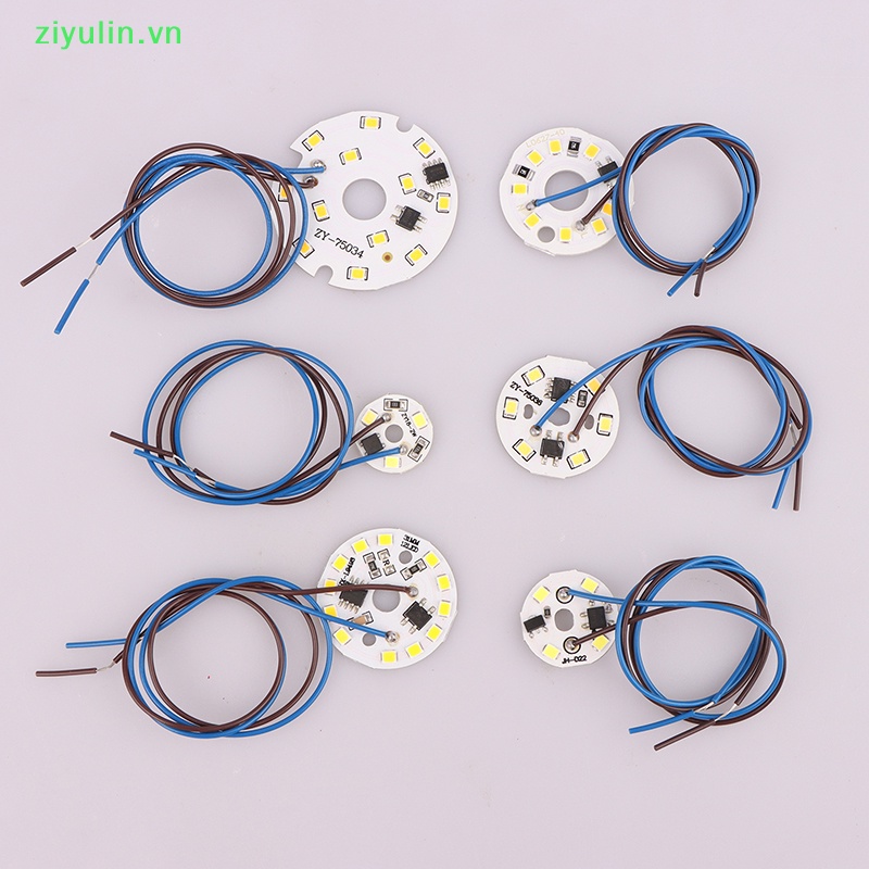 Ziyulin 2w 3w 6w ac 220v mặt dây chuyền hình tròn ánh sáng cải tạo bản vá lạnh ấm màu trắng hạt đèn cho bóng đèn không cần trình điều khiển chip led vn