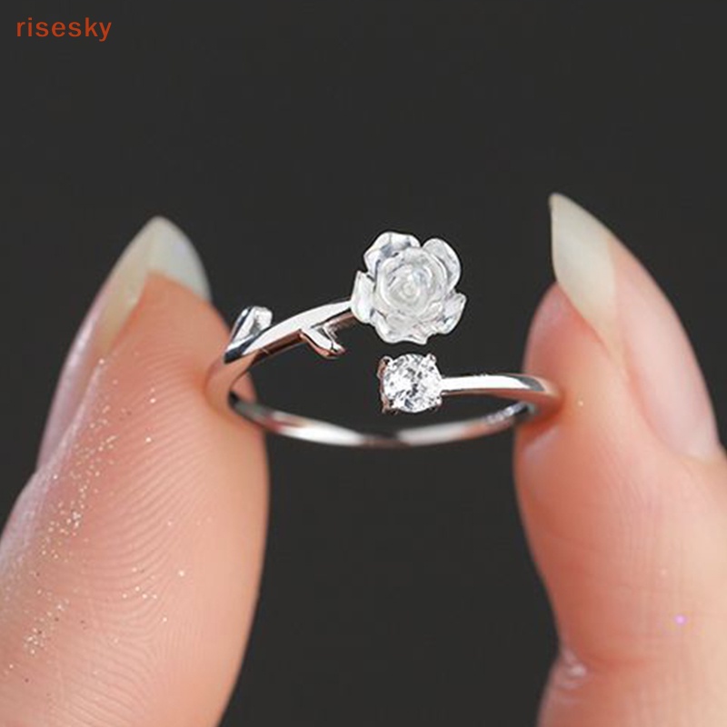 Nhẫn Hở Hình Hoa Hồng Phong Cách Hàn Quốc Thời Trang Cho Nữ