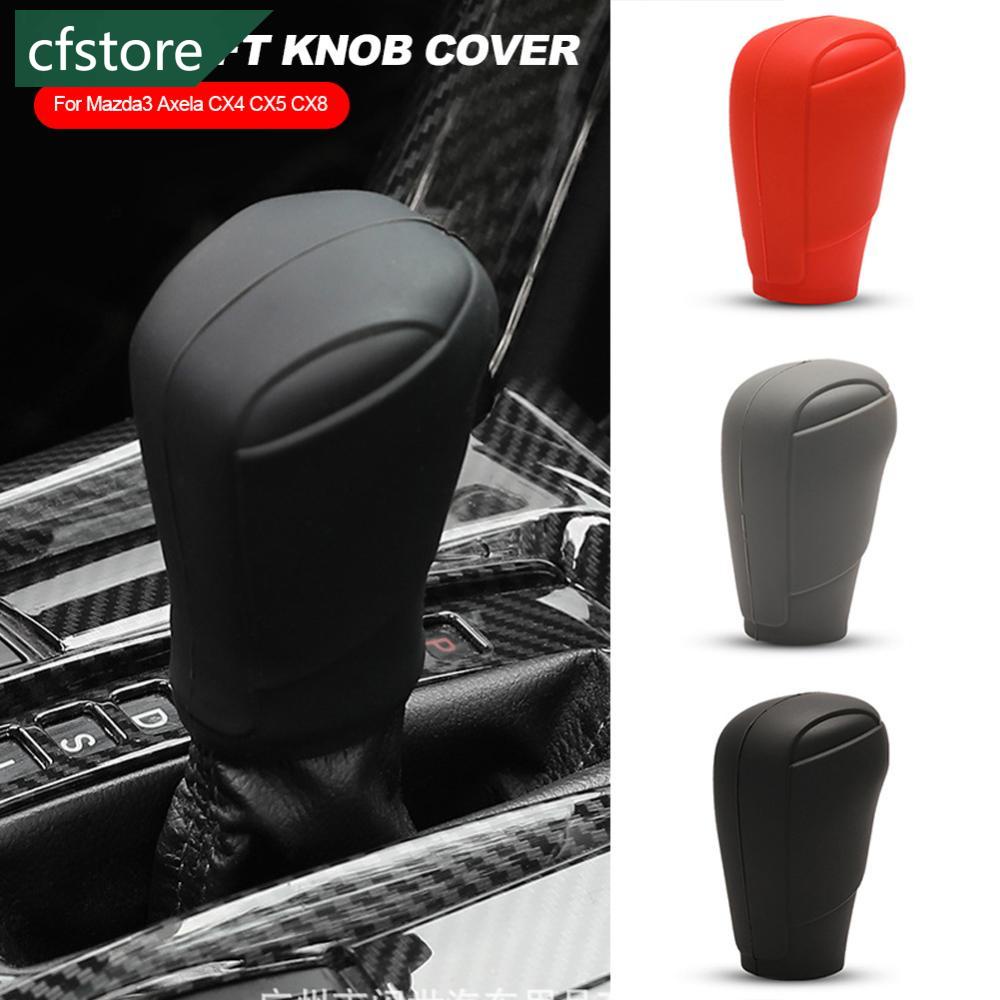 Cfstore silicone car case gear head shift collars shift knob grips cover shift lever trang trí cover phụ kiện cho mazda3 axela cx4 cx5 cx8 f6m2