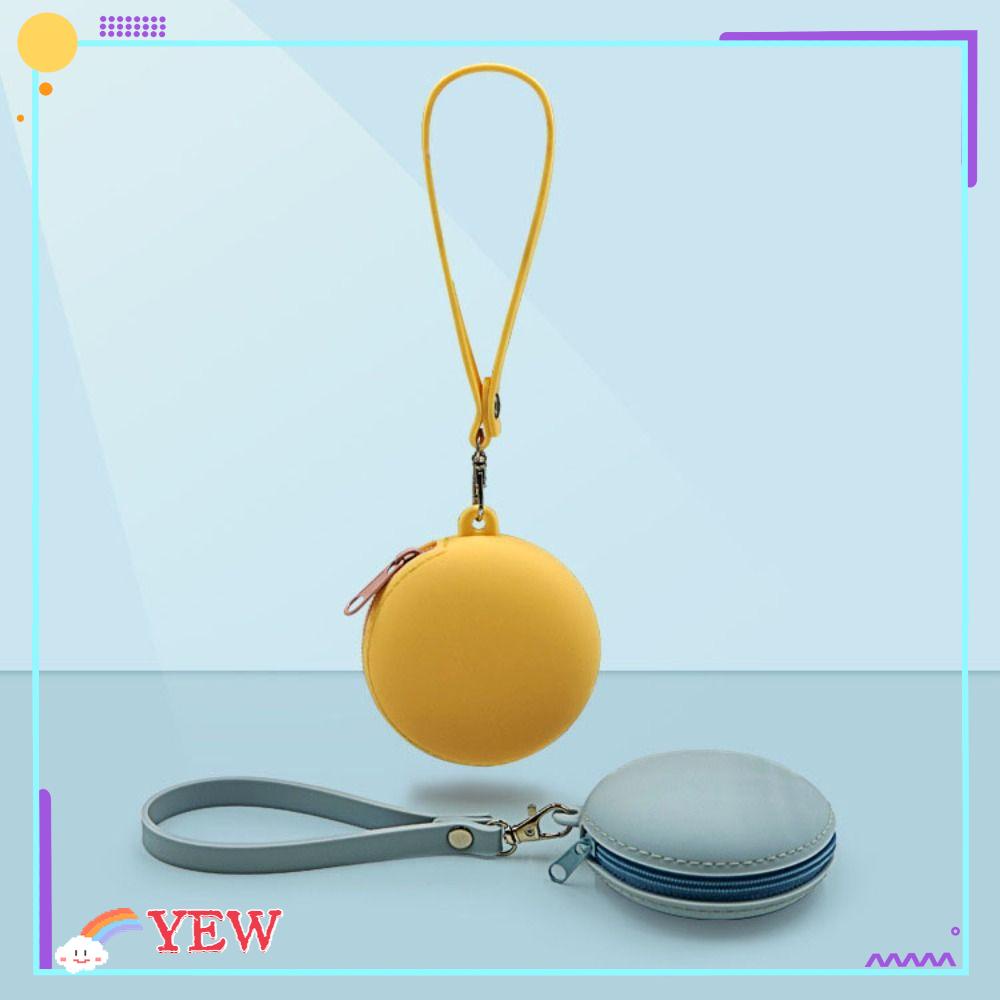 Ví Đựng Tiền Xu Bằng Silicon Hình Tròn Cỡ Nhỏ Kèm Móc Treo Chìa Khóa Tiện Dụng Cho Nữ