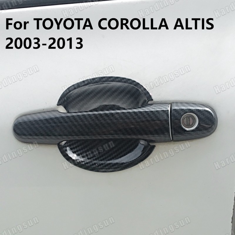 Ốp Bọc Tay Nắm Cửa Xe Hơi TOYOTA COROLLA ALTIS 2003-2013 Bằng Sợi carbon