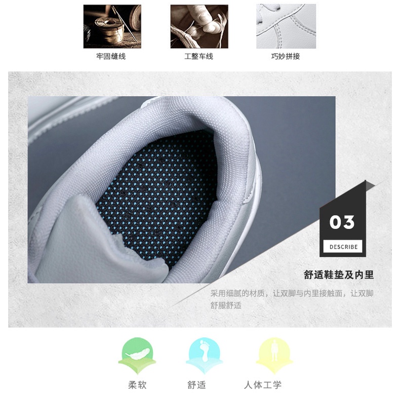 Giày Thể Thao Trắng Cỡ 36-48 45 46 47 48 Thời Trang Công Sở Cho Nam