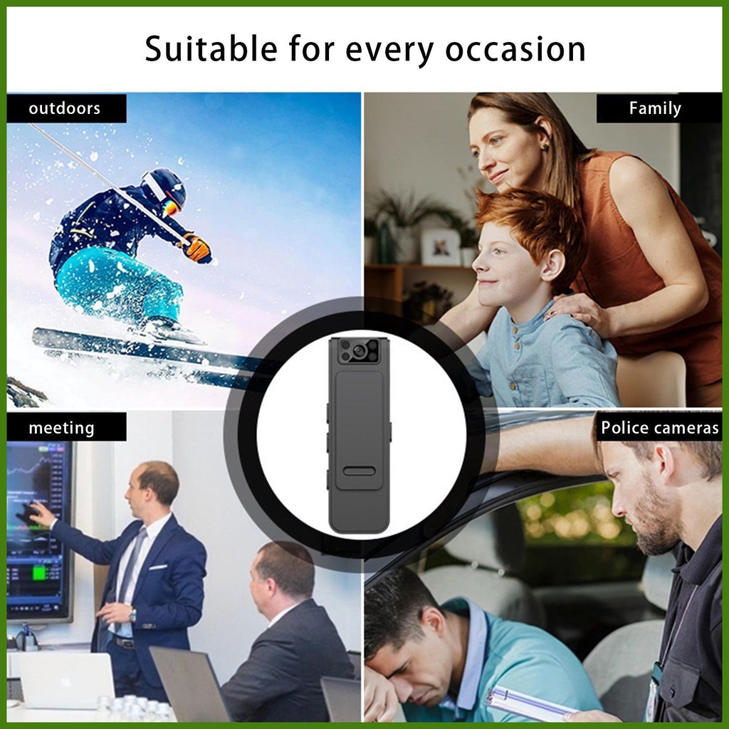 Camera giảm tiếng ồn hd 1080p camera đeo trên cơ thể 1080p video 4k máy ghi âm có thể điều chỉnh 180 camera di động ban đêm rdavn