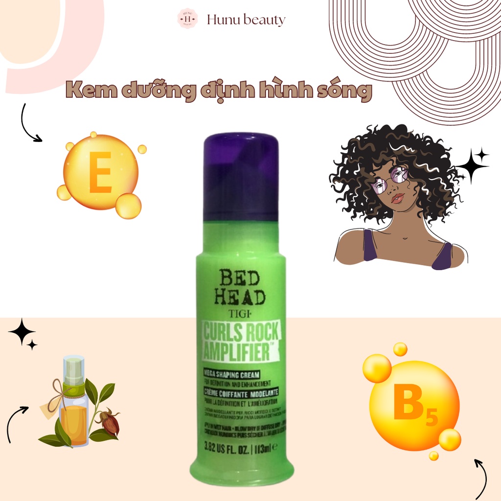 Kem giữ nếp tóc, kem tạo và định hình sóng xoăn TIGI Bed Head Curls Rock Amplifier™ 113ml dưỡng ẩm hạn chế hư tổn