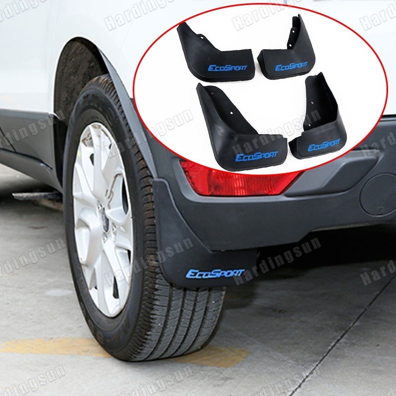 FENDER Đối với ford ecosport 2014 - 2018 abs 4pcs tấm chắn bùn xe hơi tấm chắn bùn fornt tấm chắn bùn phía sau tấm chắn bùn phụ kiện