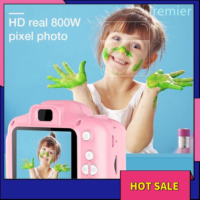 Re 2 inch màn hình hd có thể sạc được máy ảnh mini kỹ thuật số trẻ em phim hoạt hình đồ chơi máy ảnh dễ thương đạo cụ chụp ảnh ngoài trời cho trẻ em