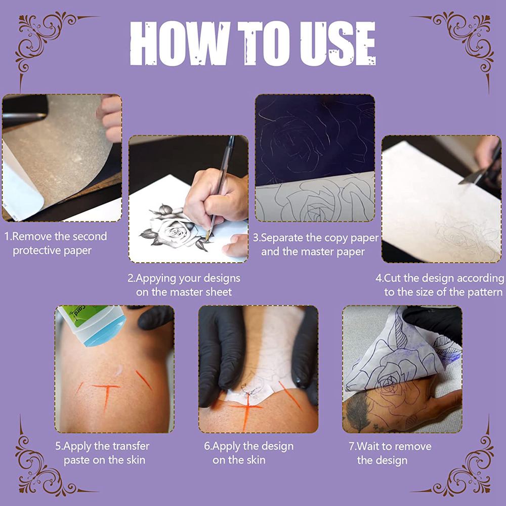 Set 20 / 30 / 50 / 100 Giấy carbon Cách Nhiệt Cho Máy In Xăm