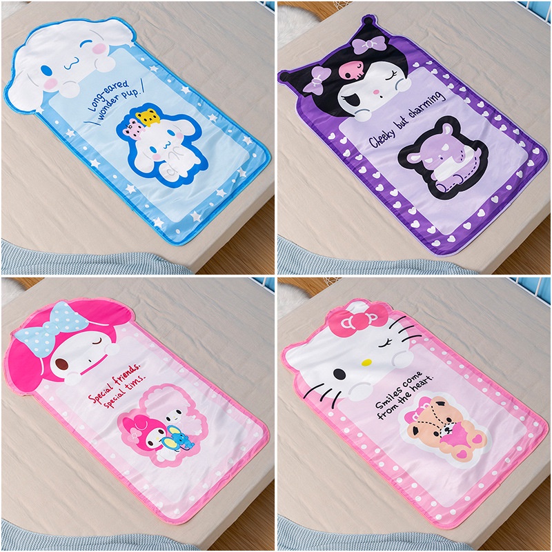 Sanrioes anime kuromi giai điệu cinnamoroll phim hoạt hình mùa hè lạnh thảm ngủ đệm ngủ học sinh trẻ em mẫu giáo ngủ trưa tầng phòng ngủ