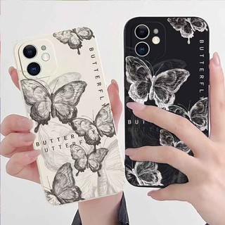 LBM| Ốp lưng OPPO Reno 2F 3 4 4F 5 5F 6 7 8 Z 8T A1 Pro 10 Pro Plus F1S F3 F5 Youth F7 F9 F11 Pro A93 A94 2020 Soft Glitter Sketch Butterfly Handphone Case