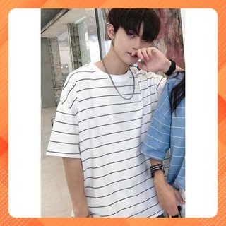 Áo thun stee sọc ngang b&w cvc basic - giá sỉ unisex