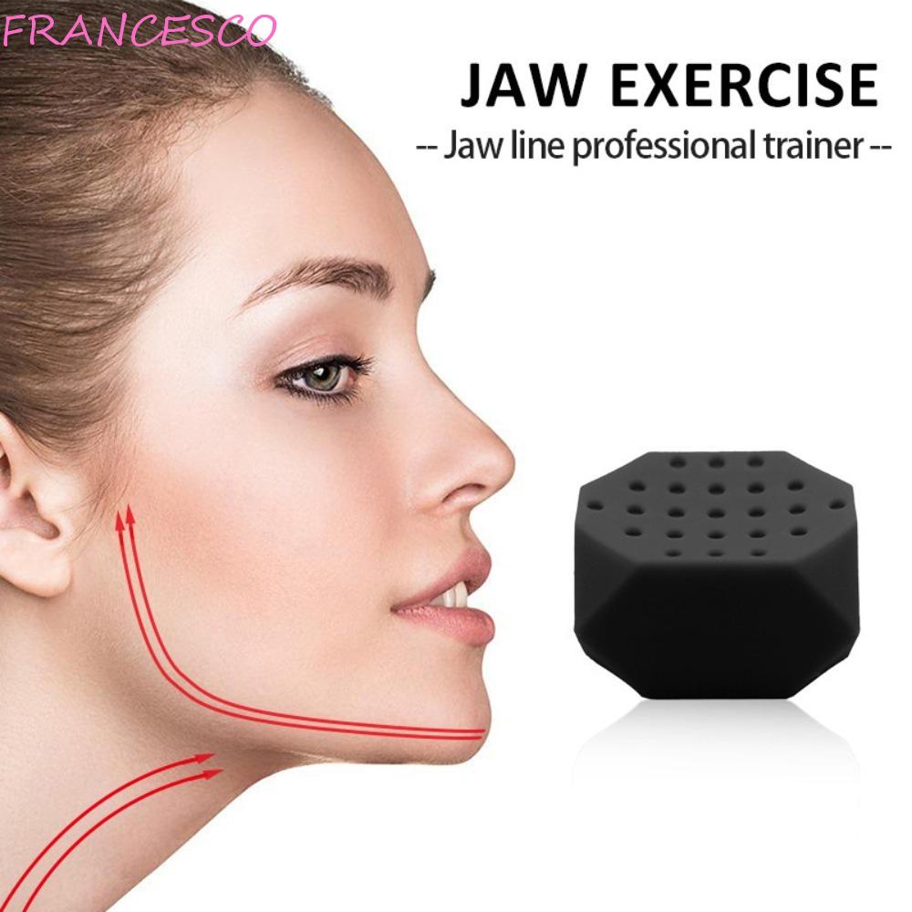 Francesco jaw người tập thể dục thực phẩm lớp silicone 50 / 60lbs mặt cổ săn chắc đào tạo double chin fitness face masset jawliner facial chew face fitness ball