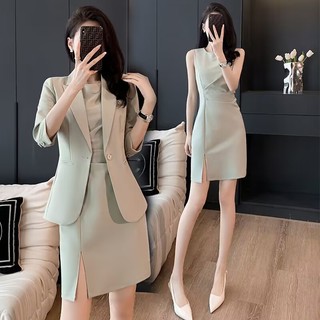 Set áo vest và chân váy thời trang công sở cao cấp cho nữ