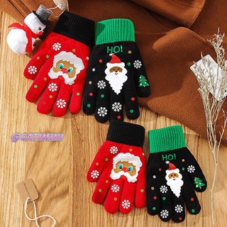 CATIMINI santa găng tay dệt kim trẻ em Giữ ấm có thể chạm vào màn hình