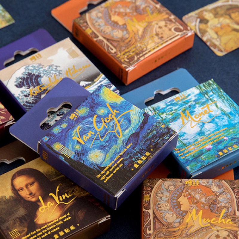 Musha Sticker van gogh gogh Dán Trang Trí Sổ Tay Nhật Ký Nhật Ký Jk
