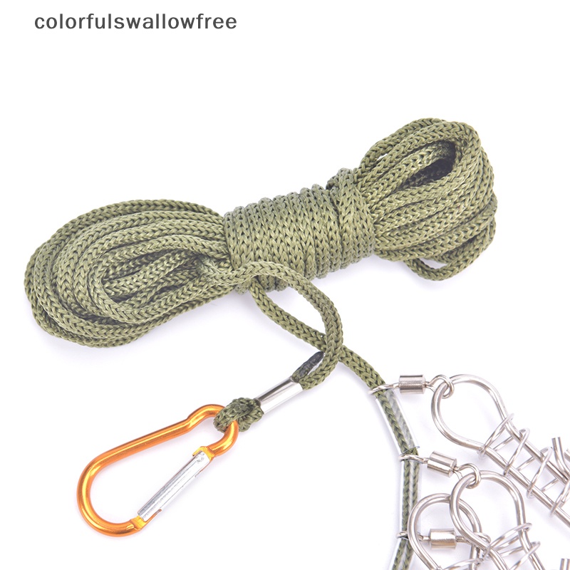 Colorfulswallowfree fishing lock buckle fishing snaps chain stringer with float live fish lock belt abc