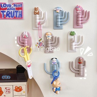 Dễ thương ba-móc móc thủng-miễn phí phía sau cửa tường móc treo xoay dính chắc chắn phim hoạt hình ký túc xá liền mạch hình dán nhỏ