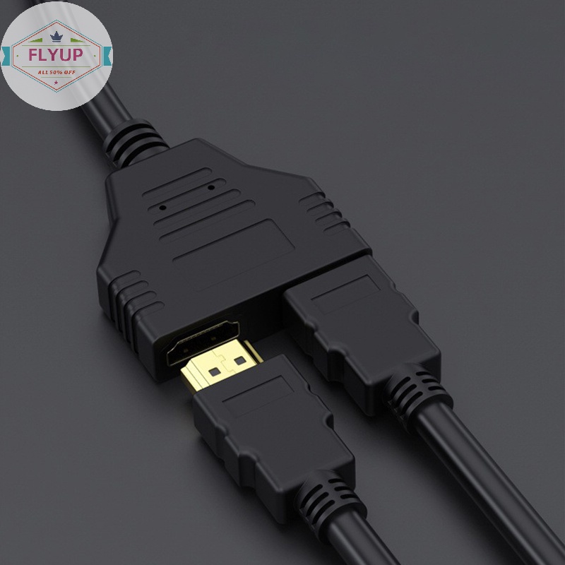 Flyup 1080p hdmi splitter adapter cable 2 dual port y splitter 1 in 2 out hdmi male to hdmi female 1 to 2 way for hdmi hd led lcd tv ps3 vn