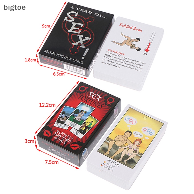 Bigtoe 1box tarot cards cho những người yêu thích bộ bài tarot tình dục cặp đôi bộ bài trò chơi bài vui nhộn bộ bài boutique