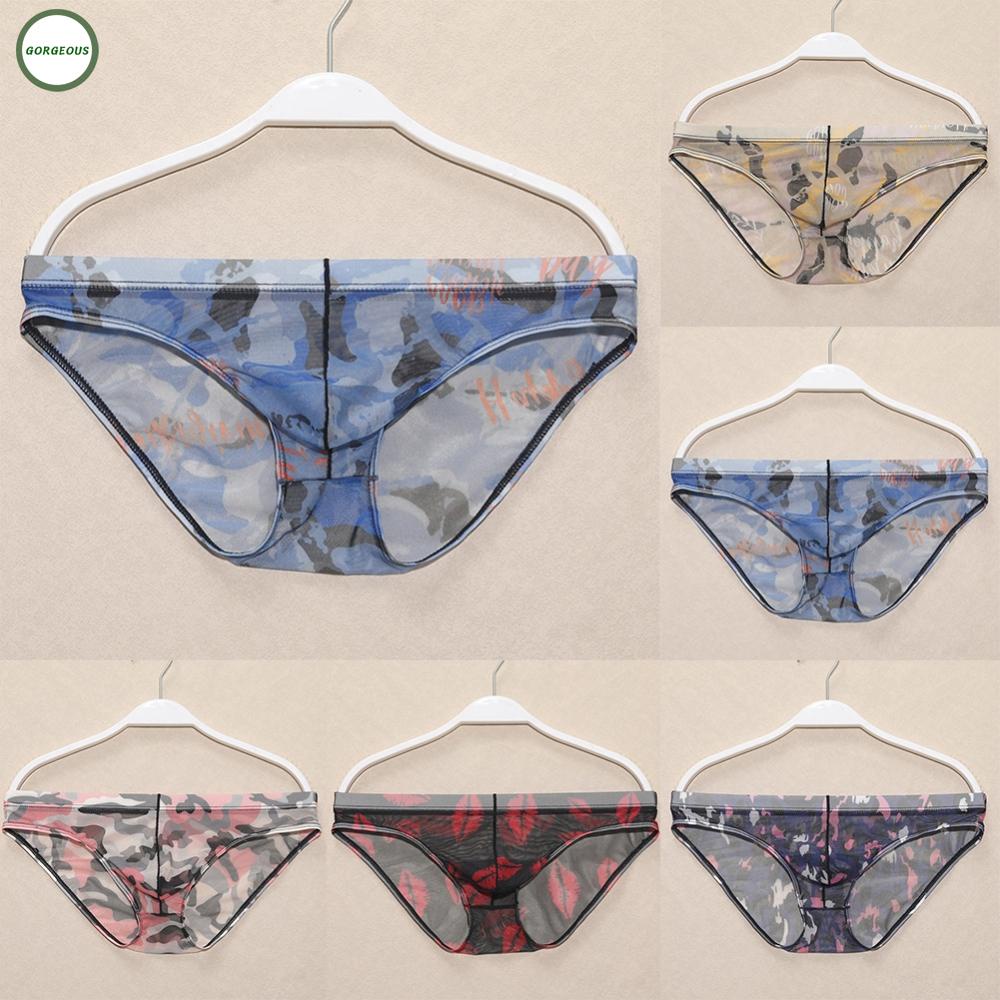 New Coming~Men Brief Breathable Underwear Comfortable Lingerie Low Rise See-Through#Home Essentialses