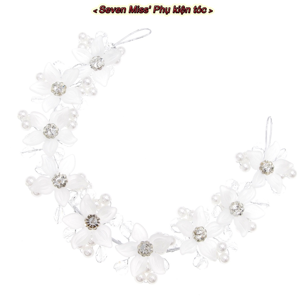 Băng đô nữ party prop nonslip crystal hair accessories with flower