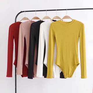  Áo liền quần MMIOT cổ chữ O tay dài dáng ôm thời trang vintage đường phố 2023 cho nữ 