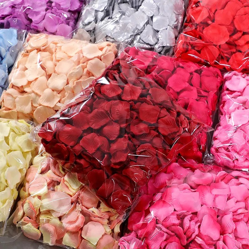 100 cái cánh hoa hồng đỏ hoa giấy đám cưới lãng mạn nhân tạo hoa hồng hoa lụa cánh hoa ngày lễ tình nhân trang trí tiệc cưới hoa tự làm