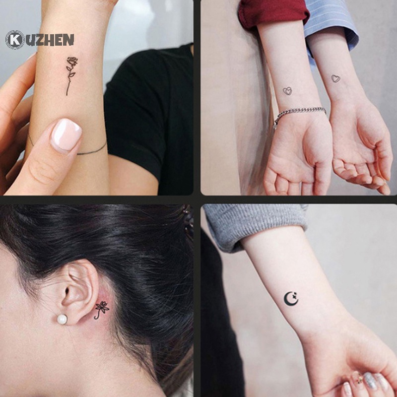Kuzhen hình xăm tạm thời đáng yêu giả nhỏ dễ thương hình dán nghệ thuật cơ thể thực tế hot