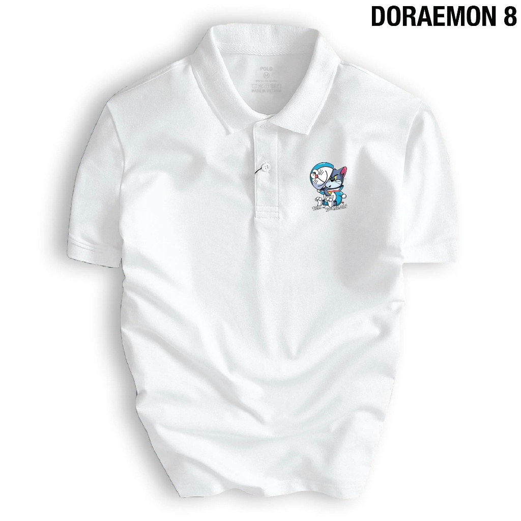 Áo thun POLO Unisex DORAEMON 8 chất liệu cao cấp, phong cách năng động