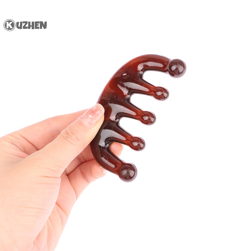 Kuzhen 1 cái lược massage răng rộng mặt cơ thể bột màu scraper da đầu kinh tuyến thư giãn nóng