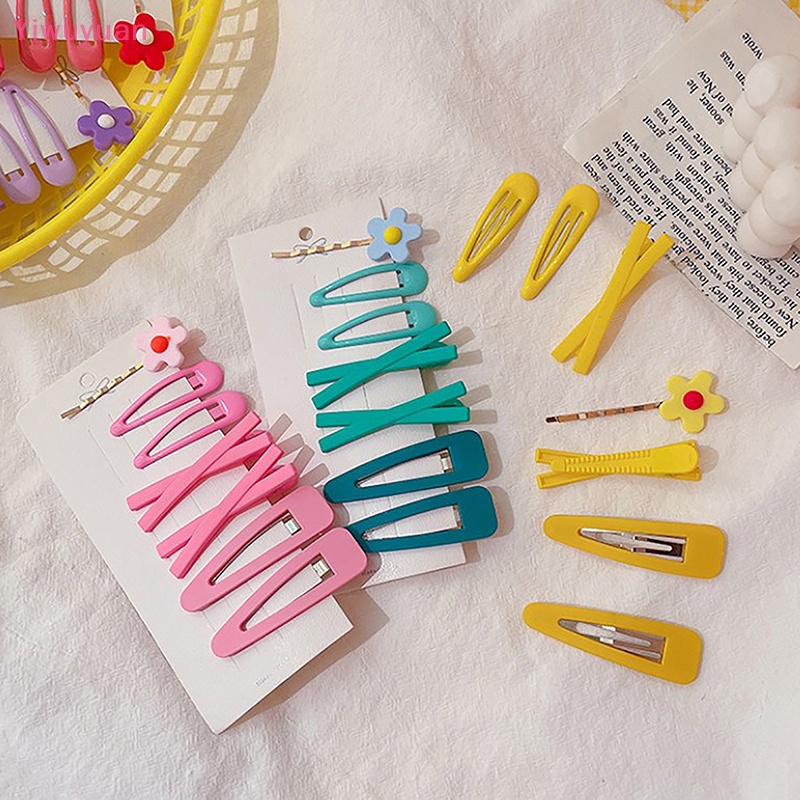 Bộ 7 Kẹp Tóc Kim Loại Hình Bông Hoa Xinh Xắn Cho Nữ Mới