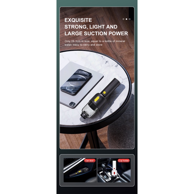 Máy hút bụi ô tô xiaomi không dây gia dụng tiện lợi máy tính để bàn máy hút bụi mini cầm tay mô hình sạc usb công suất cao