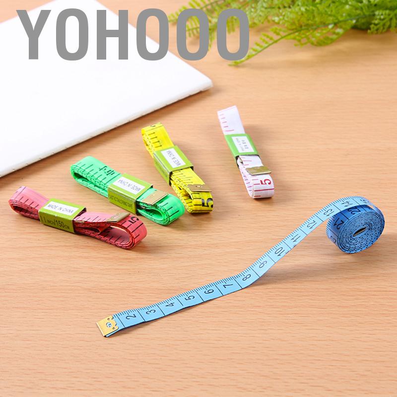 Yohooo Soft Tape Measure Long Accurate Brilliant Color Cloth for Sewing Tailoring