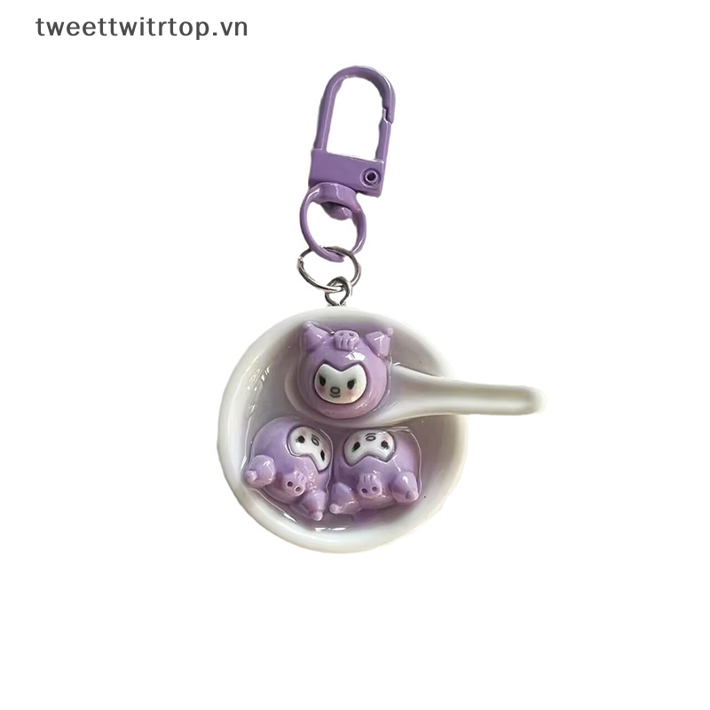SANRIO Tri Móc Khóa Hình Bát Cơm kuromi melody pochacco cinnamoroll Dễ Thương vn