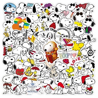 50 tờ hình dán chó snoopy graffiti hình dán cốc nước hành lý máy tính xách tay flashbook hình dán chống thấm nước