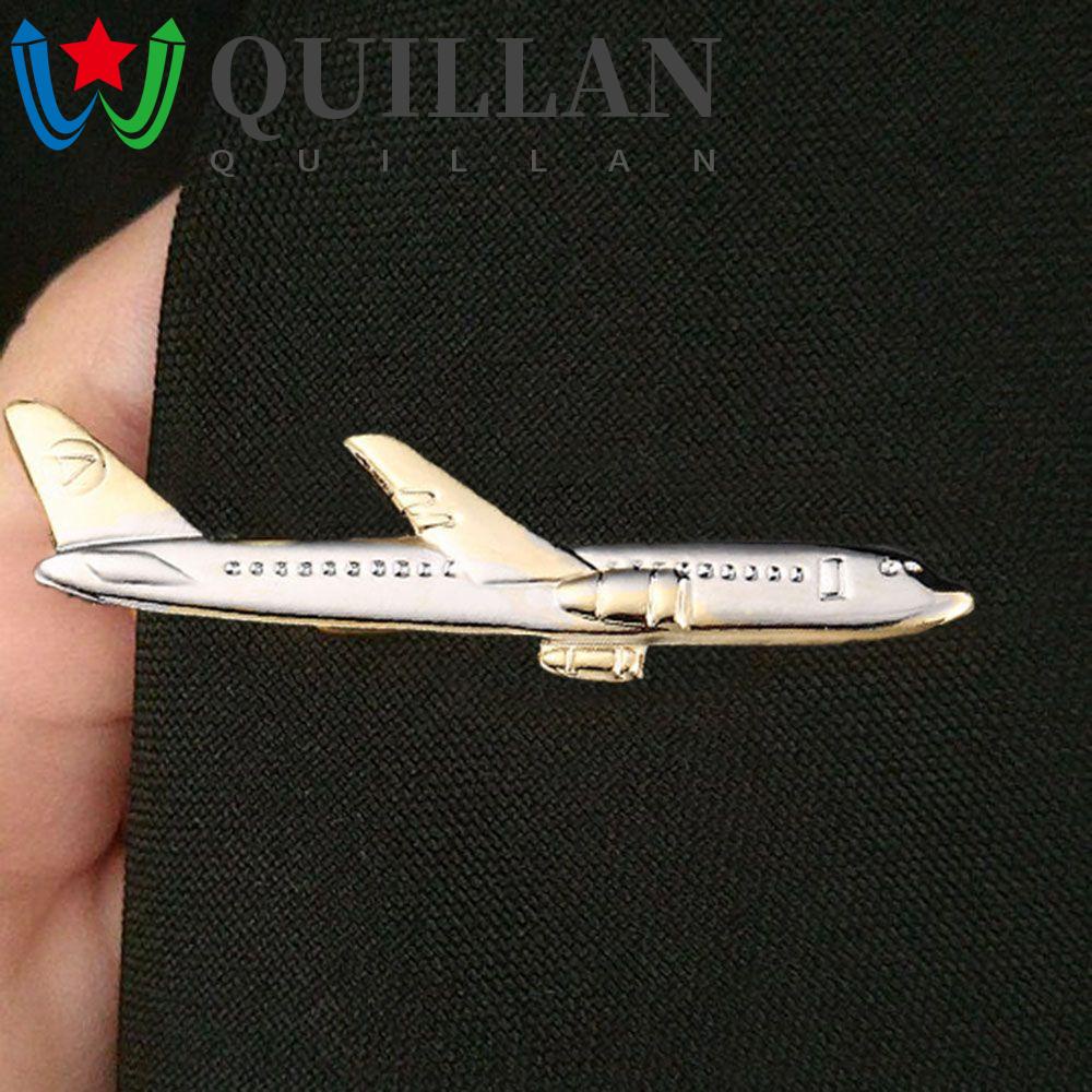 Quillan cà vạt kẹp thời trang phụ kiện đơn giản hình dạng máy bay trang sức kim loại áo sơ mi cà vạt ghim