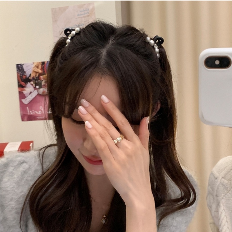 Kẹp Tóc Mini Đính Ngọc Trai Phong Cách Hàn Quốc Thanh Lịch Cho Nữ