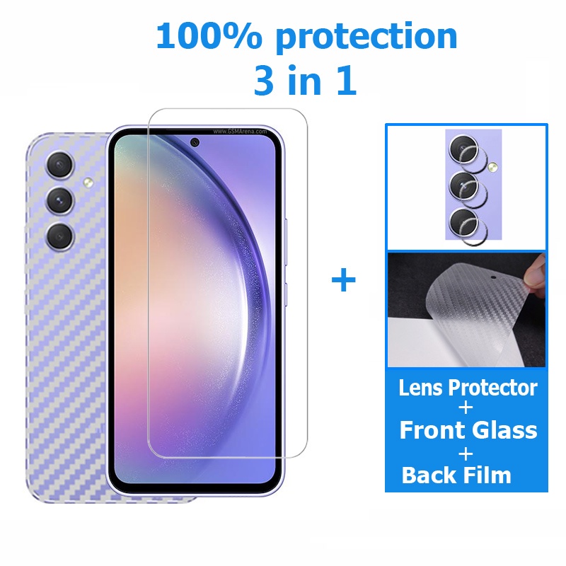 Kính Cường Lực 3 Trong 1 Bảo Vệ Camera Cho Samsung Galaxy A54 5G A14 A13 A54 A34 A71 A51 A53 S23 S22 S21 FE 5G