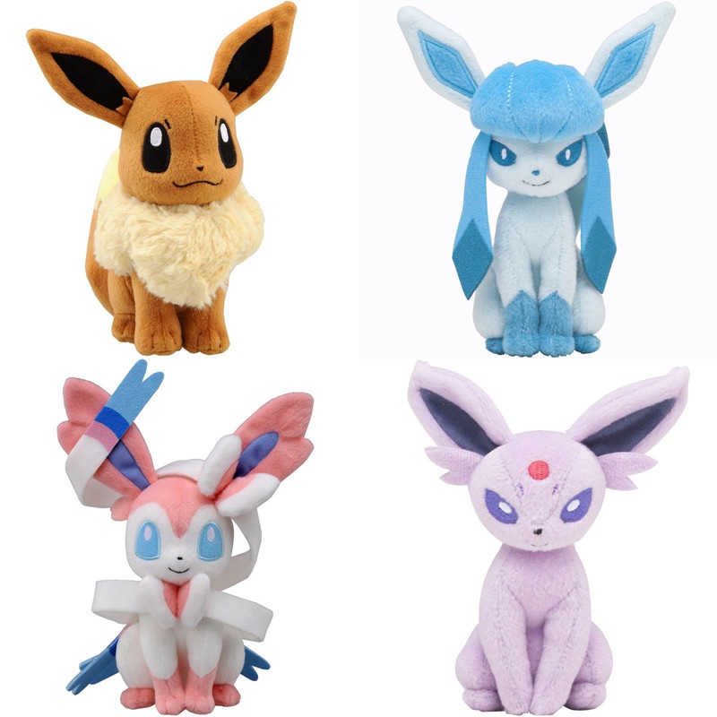 Thú Nhồi Bông Hình Pokemon Eevee Sylveon Flareon Jolteon Umbreon Vaporeon 30cm Mềm Mại Làm Quà Tặng Cho Bé
