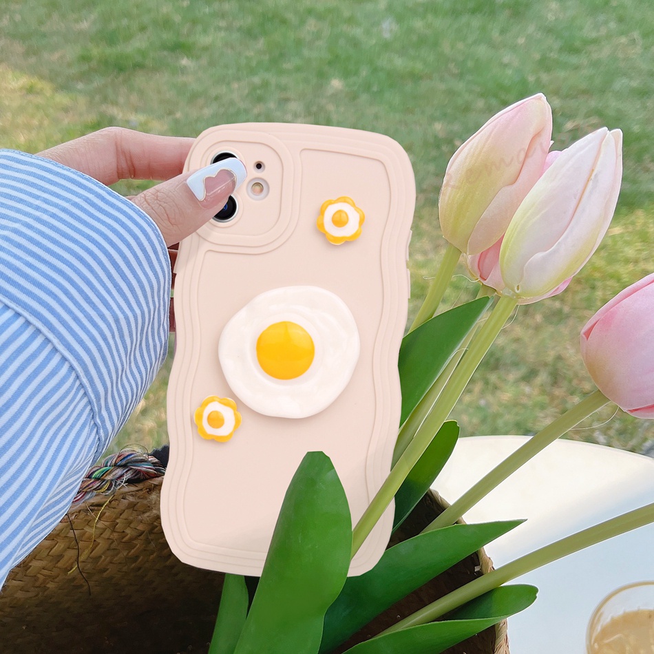 Ốp Điện Thoại Silicon Hình Quả Trứng 3D Cho iPhone 11 12 13 14 Pro MAX Plus Mini X XR XS MAX 6 S 7 8 Plus SE 2020 11Pro 12pro 13Pro