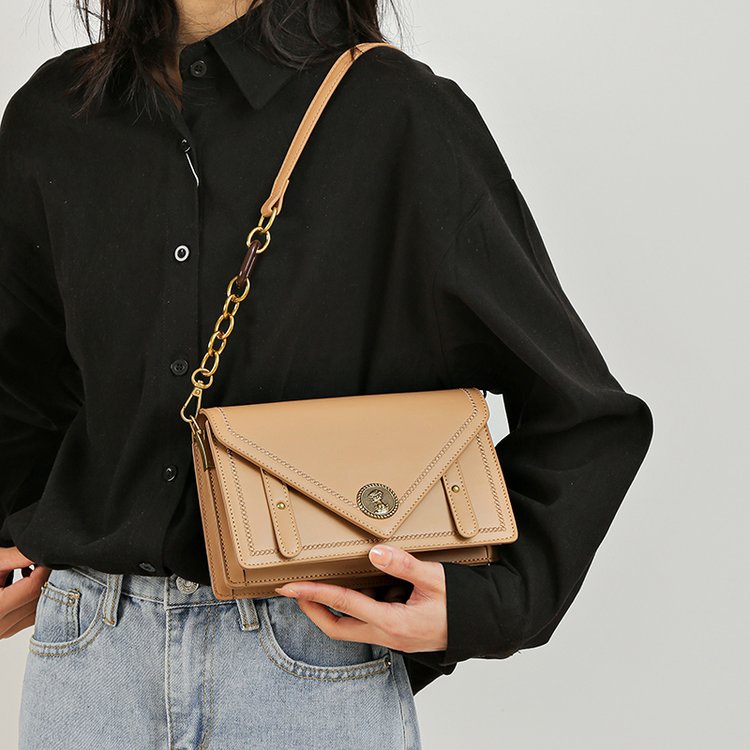 Túi Đeo Chéo Hình Vuông Nhỏ Có Khóa Thời Trang Cho Nữ