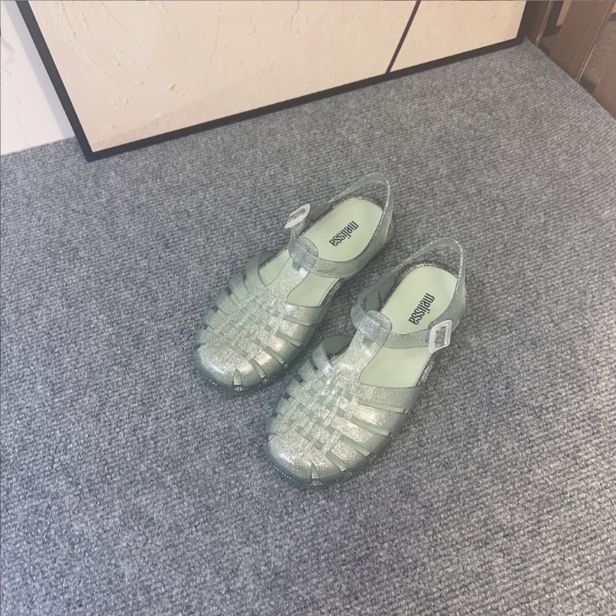 Xăng đan Đi Biển Đế Bằng Bít Mũi Phong Cách Roman Mới 2023 Cho Nữ