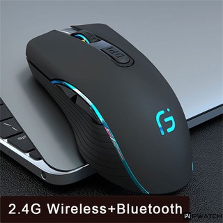 Chuột không dây bluetooth kèm chuột rgb sạc usb chuột hai chế độ im lặng 2.4g cho máy tính xách tay phụ kiện