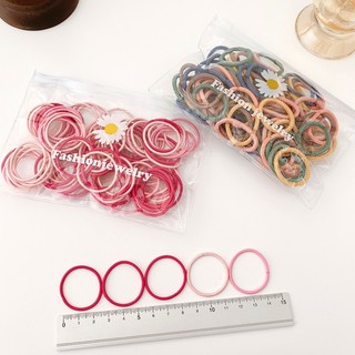 Set 100 Dây Thun Cột Tóc Nhiều Màu