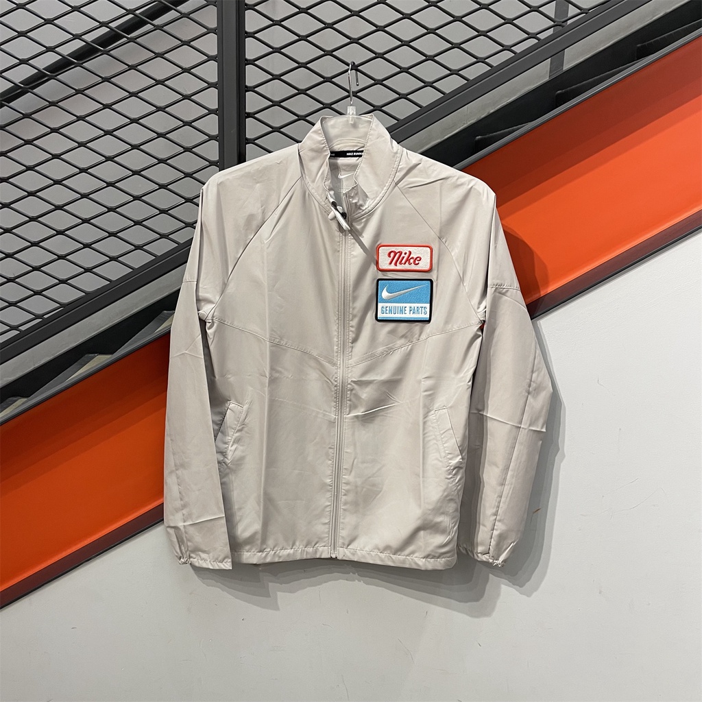 AIR JORDAN Áo Khoác Thể Thao 100% polyester Thêu Họa Tiết Chống Gió Cổ Đứng Cho Nam