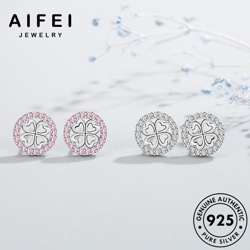 AIFEI JEWELRY bông tai tròn thật hồng xỏ thời vòng bản nguyên tinh cương nữ 925 sức thời kiện quốc vành trang phụ tua Thời bạc kim hàn trang thể khuyên E211