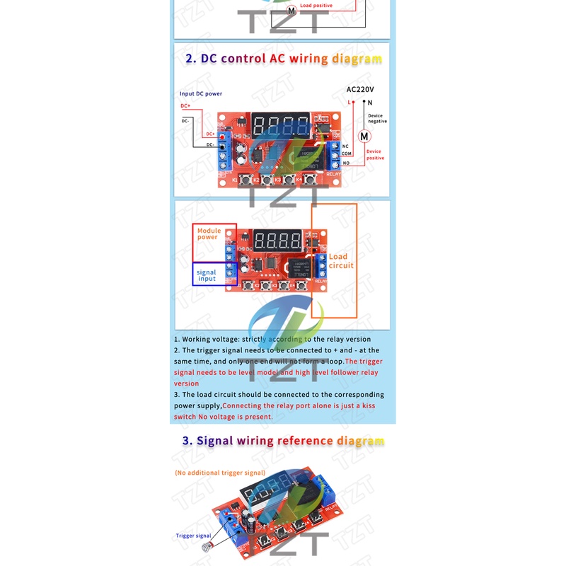 Mô Đun Rơ Le Hẹn Giờ DC 5V 12V 24V 10A 32 Chế Độ