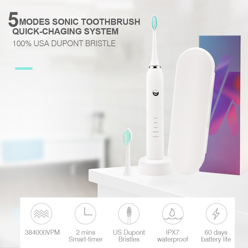 BÀN CHẢI ĐIỆN P/S PRO100 VÀ Y/H BRUSH MAX - Công Nghệ Sóng Âm, Chải Sạch Mảng Bám Tới 10X