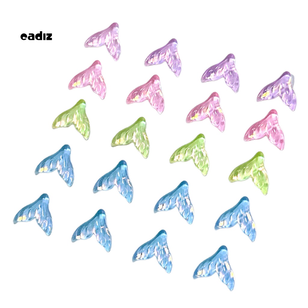 Túi 20 Hạt Cườm Hình Đuôi Cá Ba Chiều Đính Đá Trang Trí Móng Nghệ Thuật